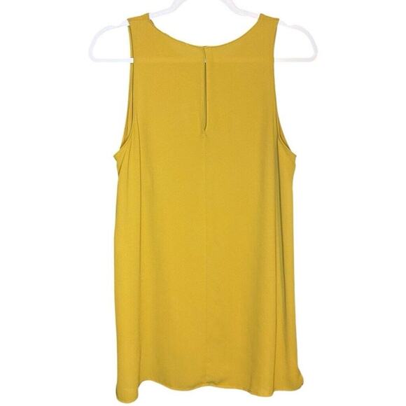 Lush Mustard Yellow Sleeveless High Low Tank Top Blouse Medium - Picture 2 of 4